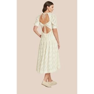 NWT En Saison Anthropologie Ivory Dress w/ Back Cutout